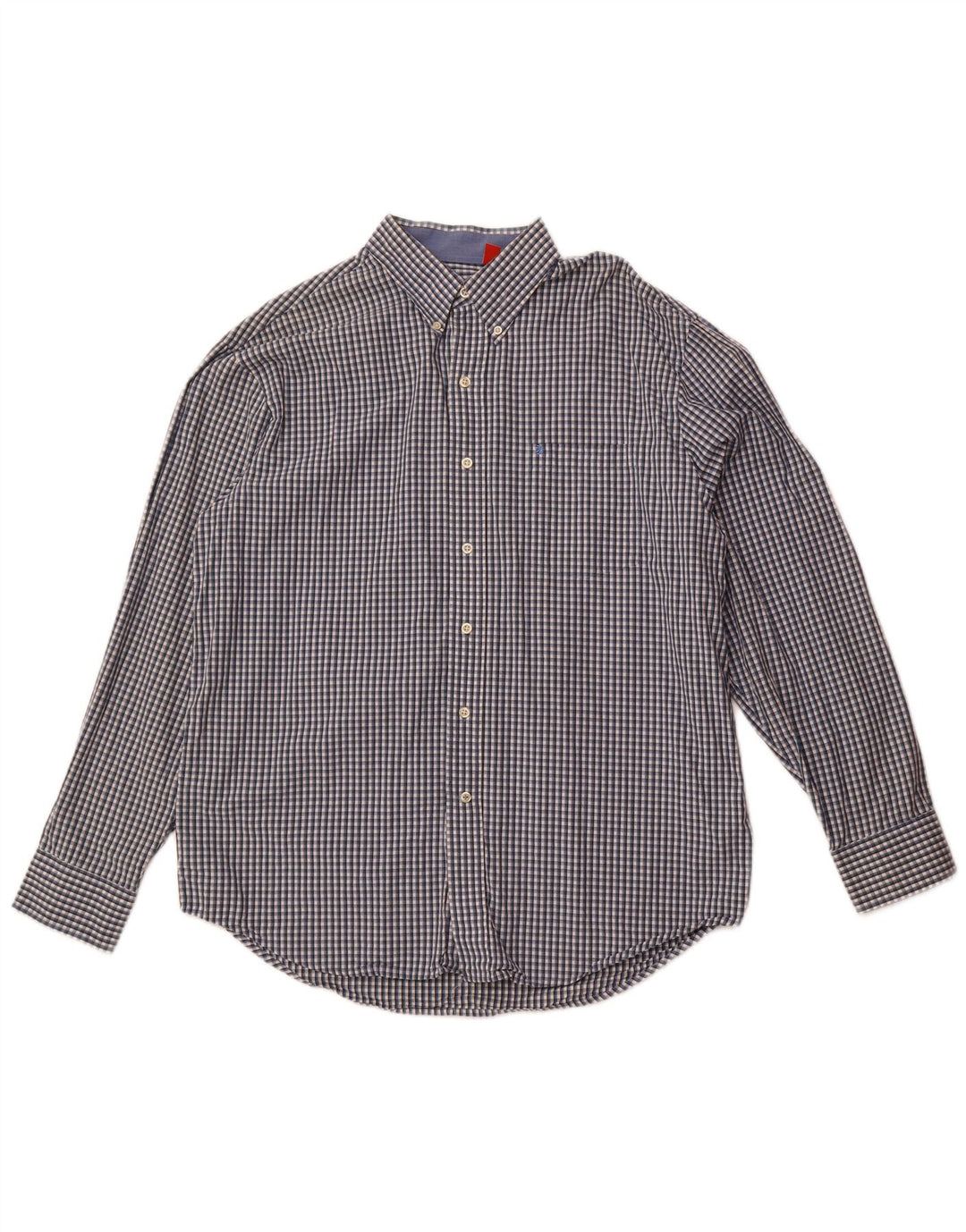 Izod Herrenhemd, groß, blau kariert, Baumwolle