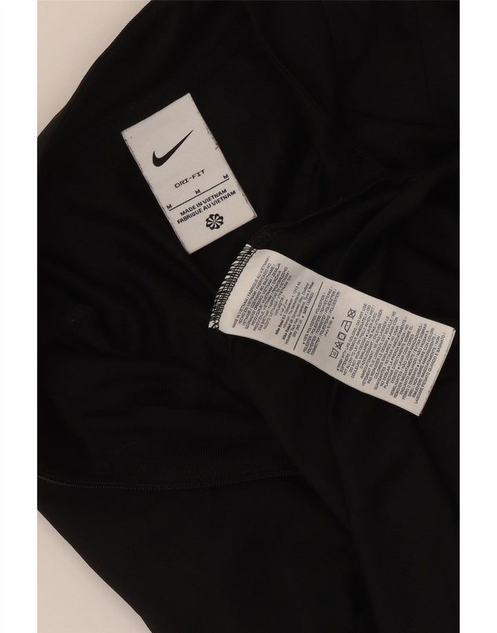 Nike Damen Dri Fit Trainingsanzug Top Jacke UK 12 Medium Schwarz Polyester