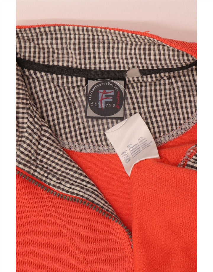 Lotto Damen-Sweatshirt mit Reißverschluss am Hals, UK 14, Größe L, Orange, Polyester