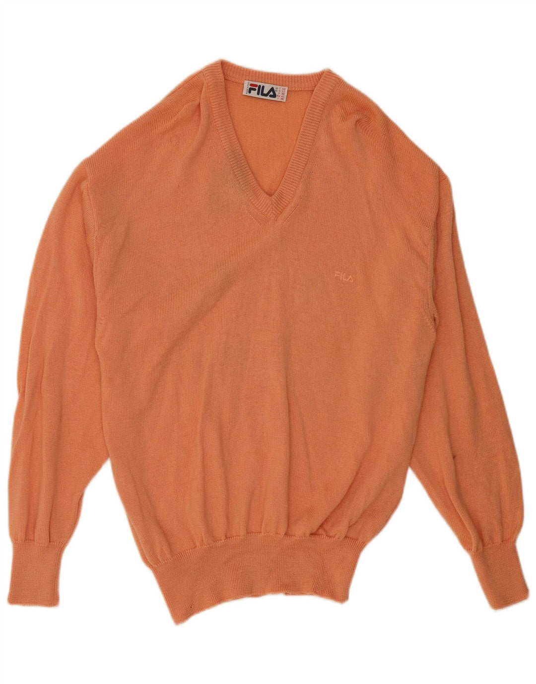 Fila Herren Pullover mit V-Ausschnitt IT 52 Large Orange