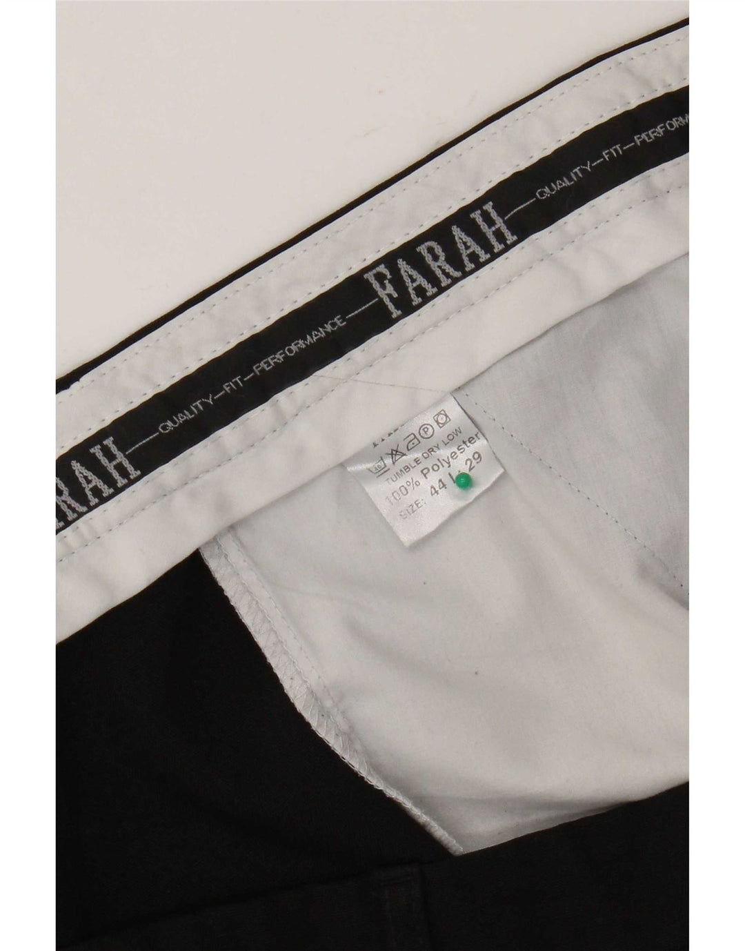Farah Gerade Chinohose für Herren, W44, L29, Schwarz, Polyester
