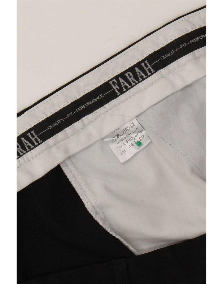 Farah Gerade Chinohose für Herren, W44, L29, Schwarz, Polyester