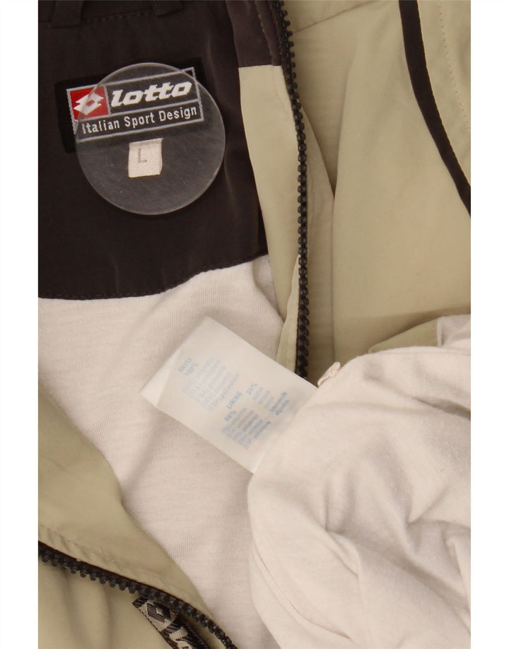 Lotto Herren-Trainingsanzug-Oberteil, Jacke, groß, beige, Polyester