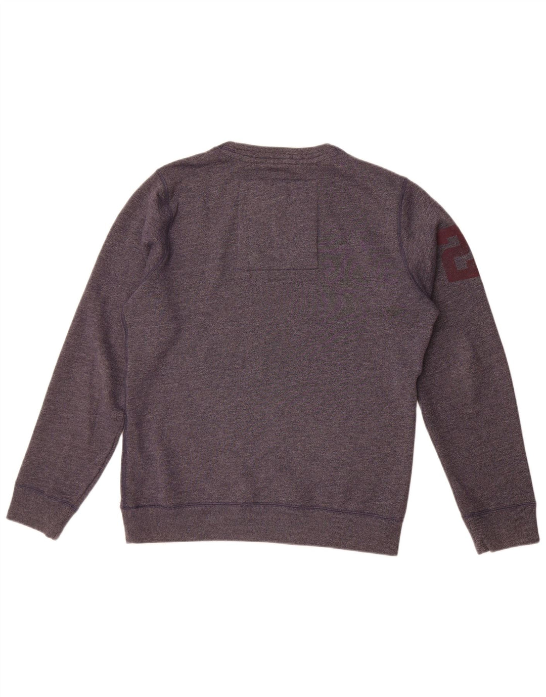 Superdry Herren-Sweatshirt mit grafischem Muster, groß, marineblau gesprenkelte Baumwolle