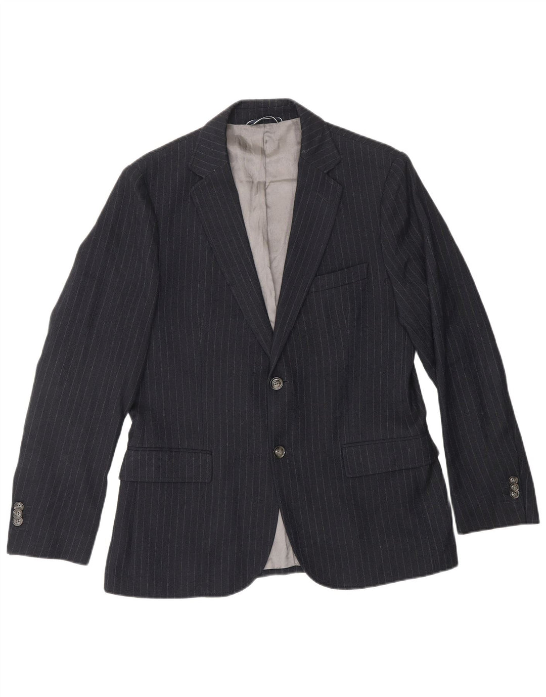 GANT Herren-Blazer mit maßgeschneiderter Passform, IT 46, klein, Marineblau gestreift