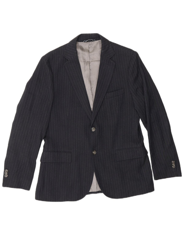 GANT Herren-Blazer mit maßgeschneiderter Passform, IT 46, klein, Marineblau gestreift