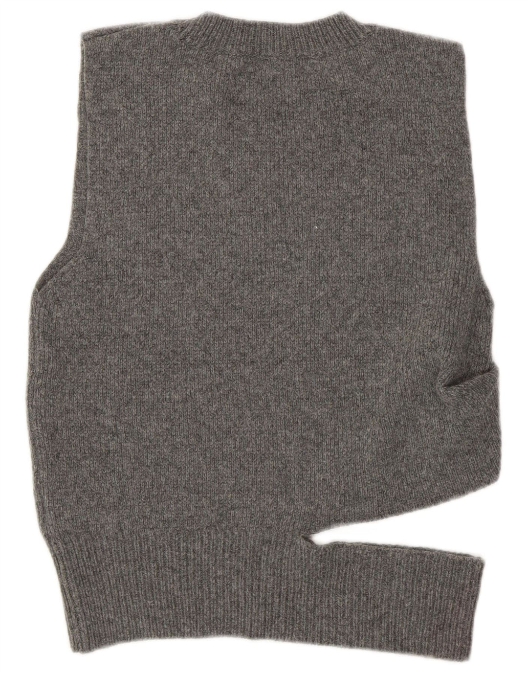 Zara Damen Crop Vest Tank Top UK 10 Small Graue Wolle