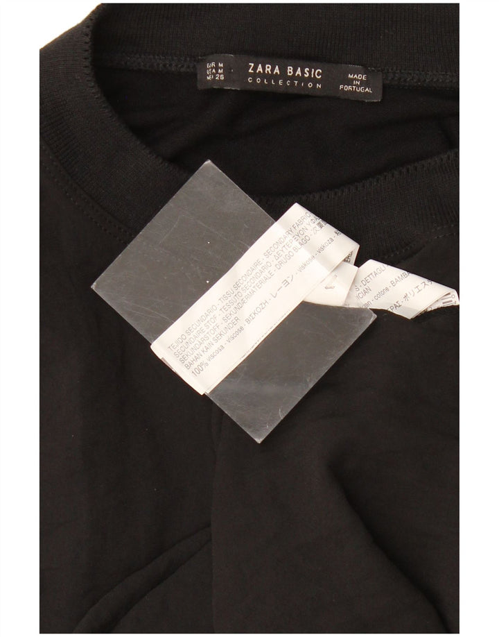 Ärmelloses asymmetrisches Tunika-Oberteil für Damen von ZARA, Größe M, Schwarz, Farbblock