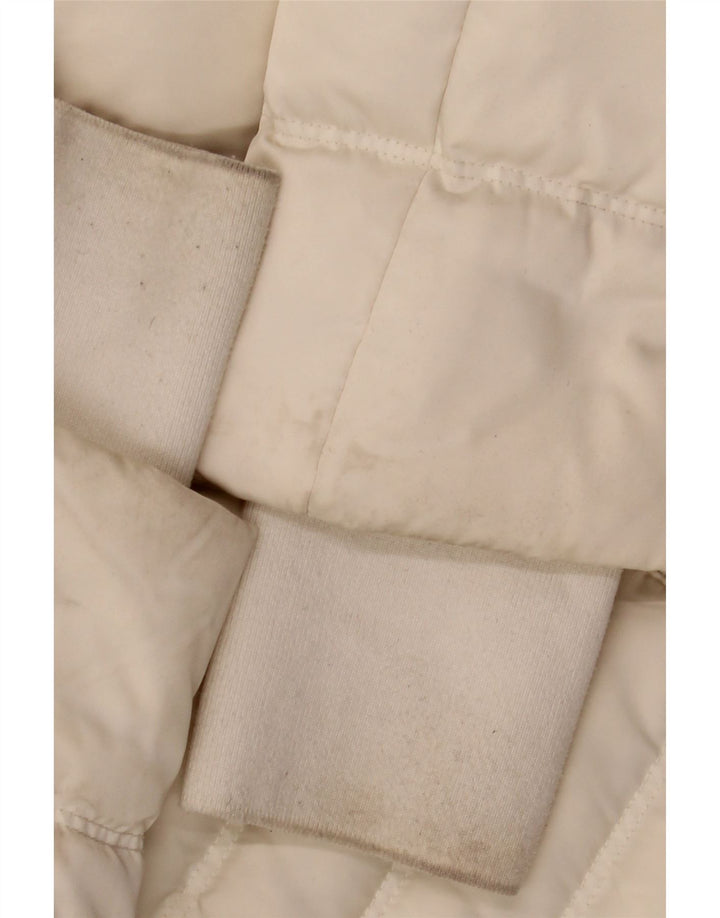 CALVIN KLEIN JEANS Damen Übergroße wattierte Jacke UK 10 Small Off White
