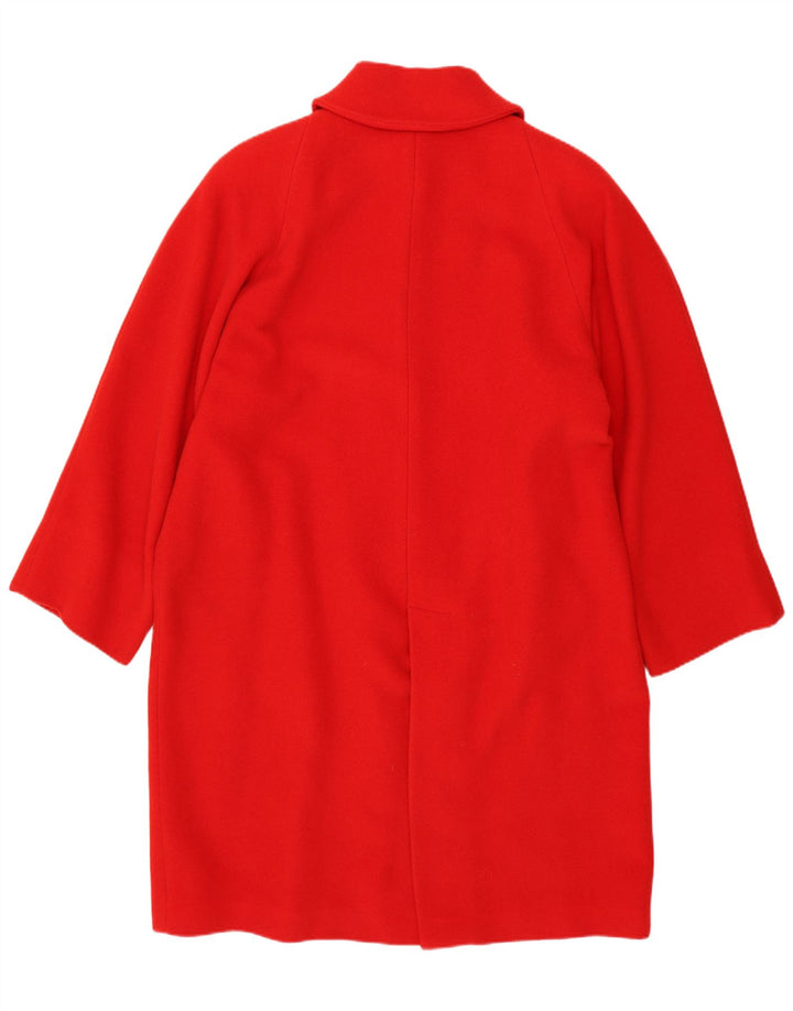 LES COPAINS Womens Oversized Overcoat IT 42 Medium Red Mohair