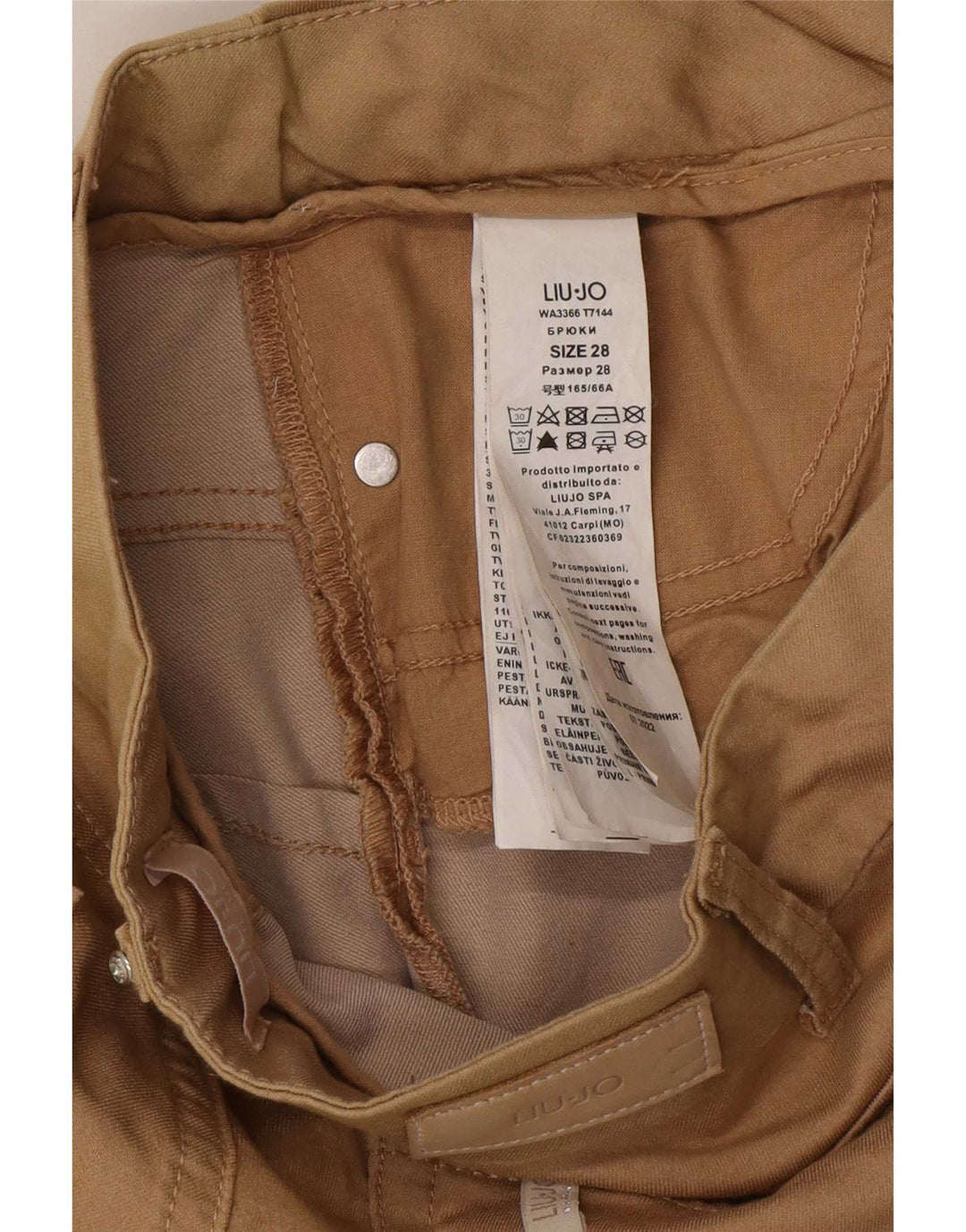 Liu Jo Damen Anzughose W28 L26 Braune Baumwolle