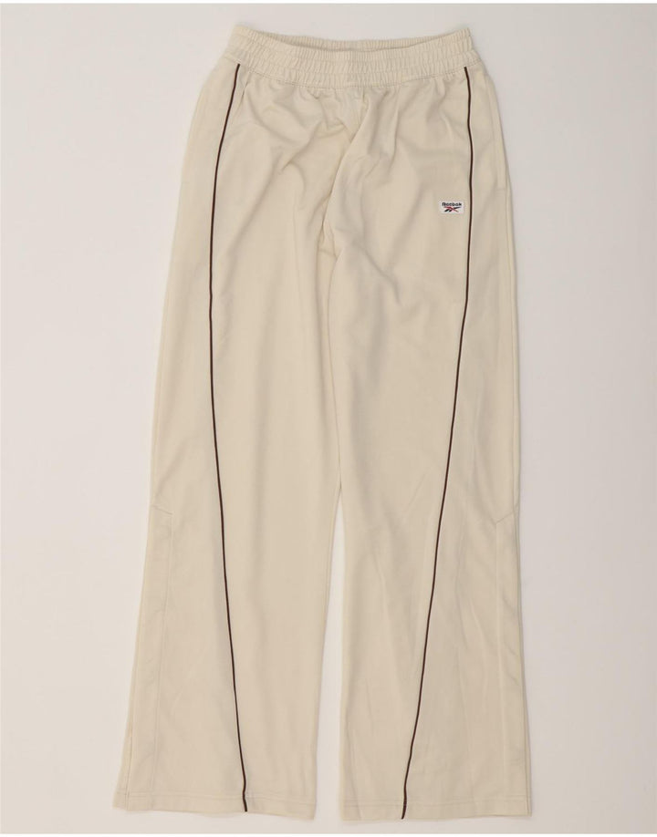 REEBOK Damen Trainingshose UK 10 Small Beige Polyester