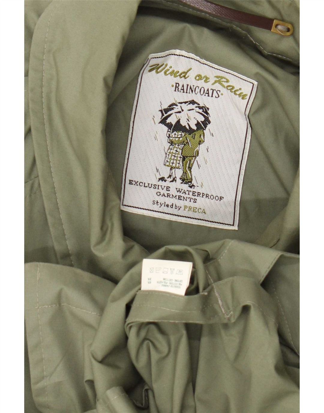 Preca Herren Regenmantel UK 42 XL Khaki Polyester