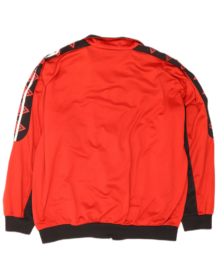 Reebok Herren-Trainingsanzug mit grafischem Oberteil, groß, rot, Farbblock