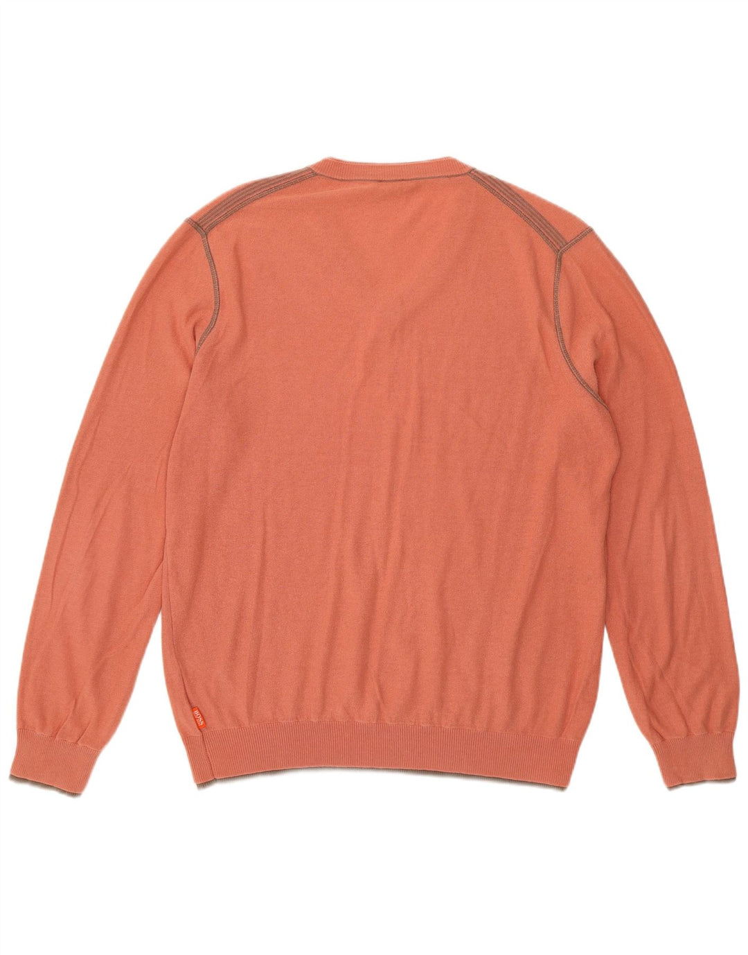 Hugo Boss Herren-Pullover mit V-Ausschnitt in Mittelrosa