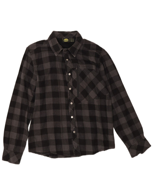 Diadora Flanellhemd für Damen, UK 18, XL, grau, Gingham-Baumwolle