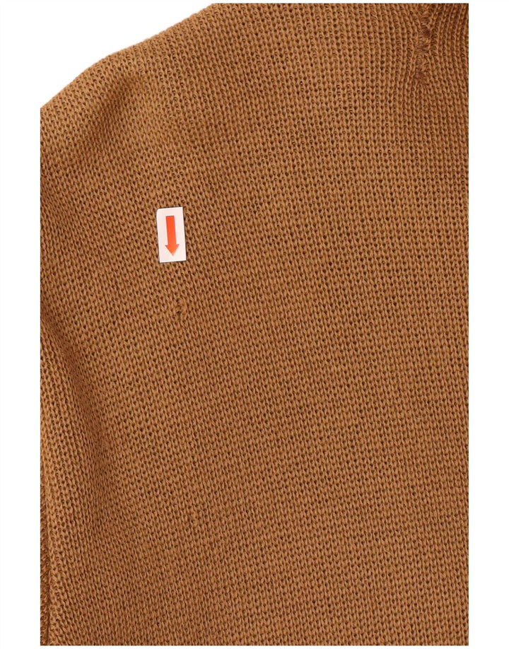 VINTAGE Herren Strickjacke IT 54 XL Braune Wolle