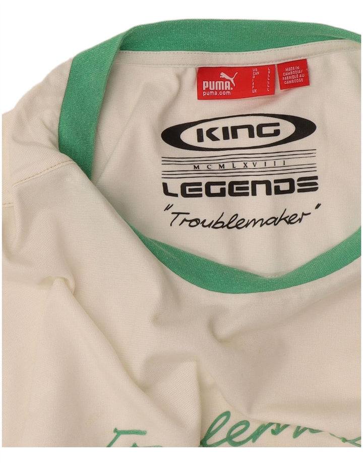 Puma Herren T-Shirt mit Grafik, Größe L, Weiß