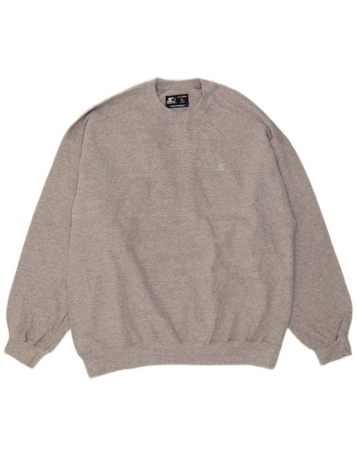 Starter Herren-Pullover mit Rundhalsausschnitt, groß, grau gefleckt