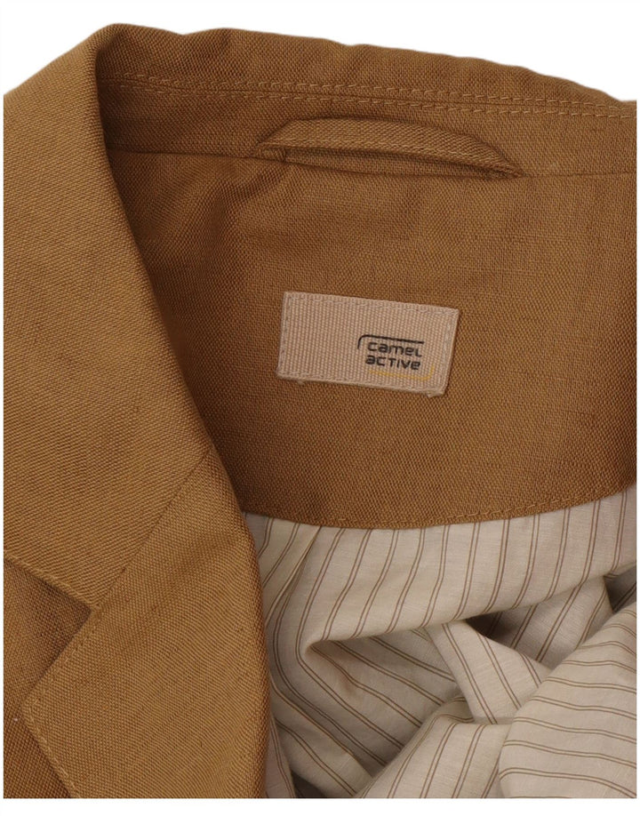 CAMEL ACTIVE Herren-Blazer mit 2 Knöpfen, IT 50, groß, beige, Baumwolle, klassisch