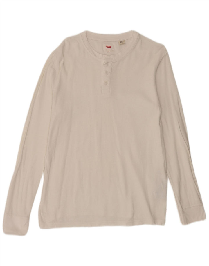 Levi's Herren-Oberteil, langärmelig, mittelweiße Baumwolle