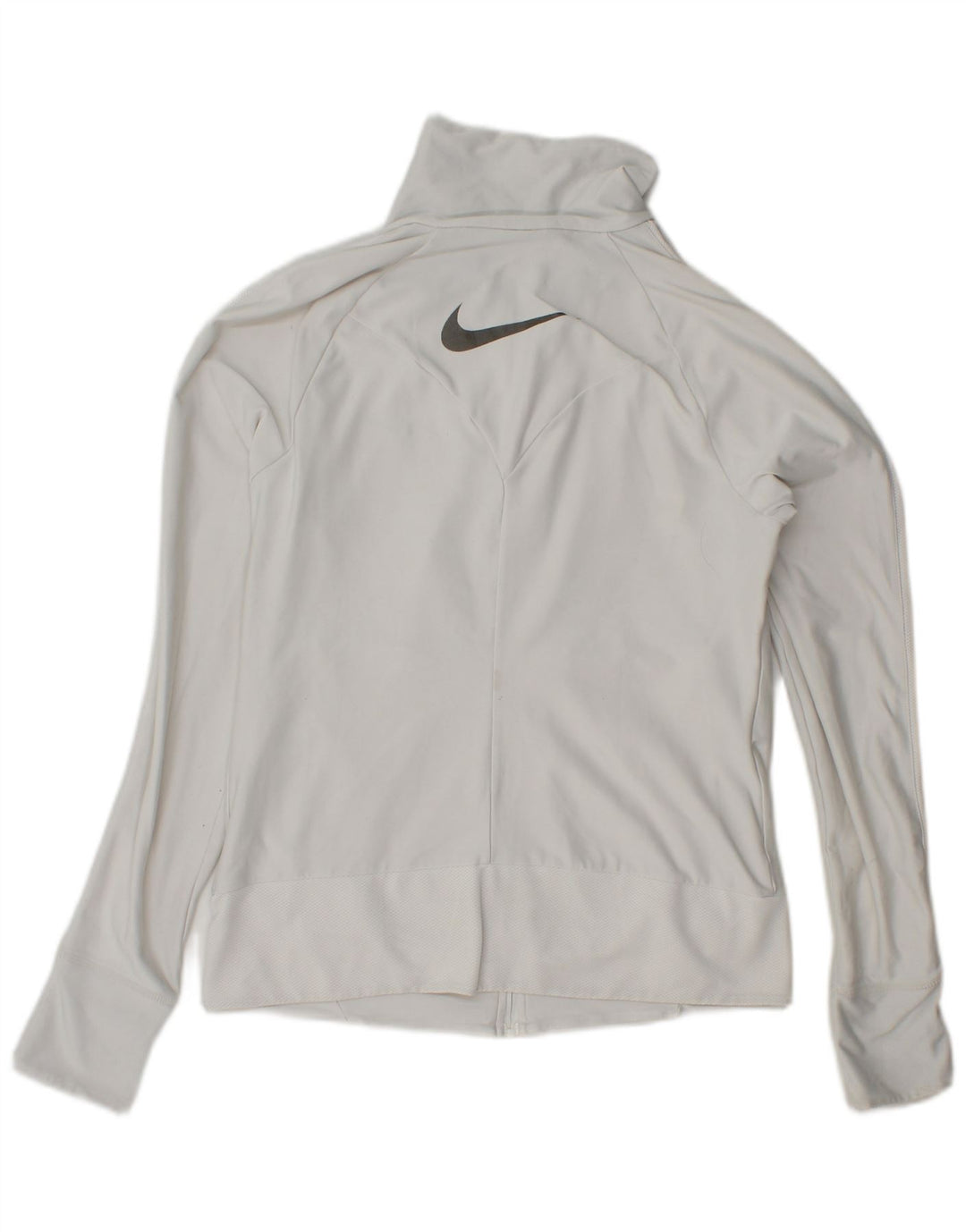 Nike Damen Dri Fit Trainingsanzug Top Jacke UK 14/16 Large Weiß