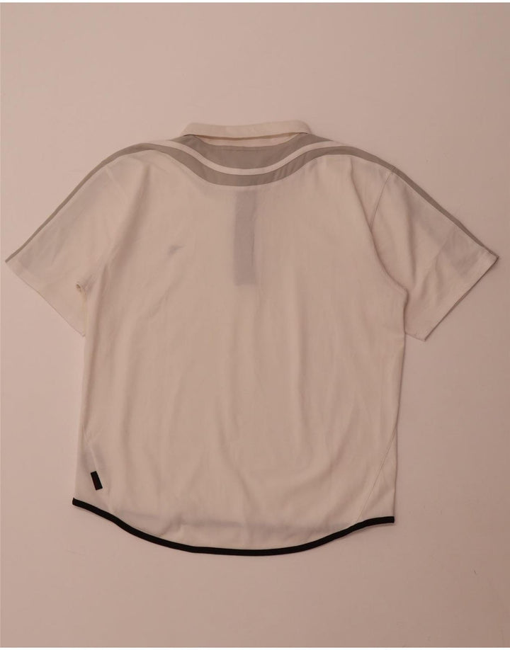 Diadora Herren-Poloshirt, großes weißes Colourblock-Polyester