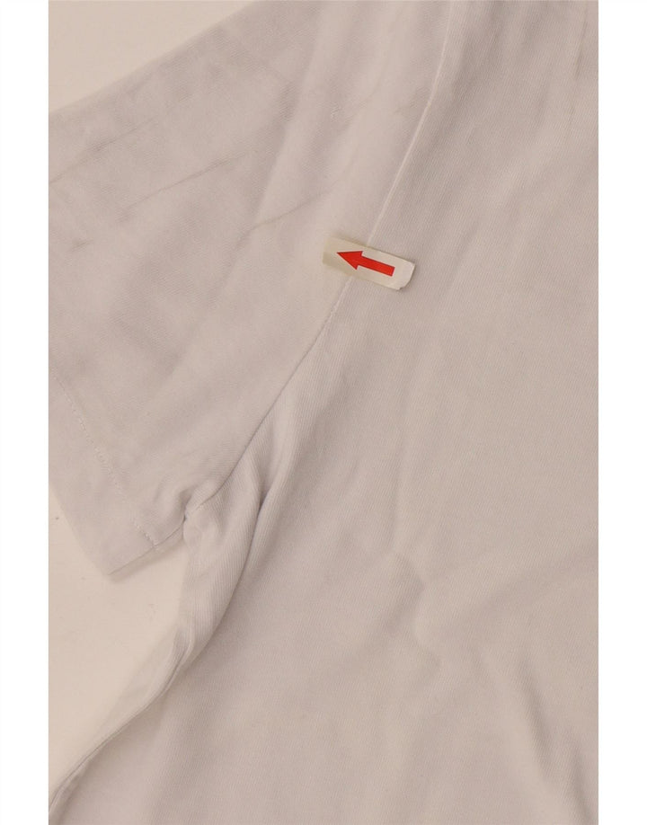 Zara Damen T-Shirt Top UK 14 Mittelweiße Baumwolle