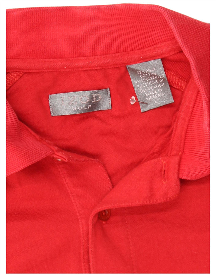 IZOD Herren-Poloshirt, groß, rote Baumwolle