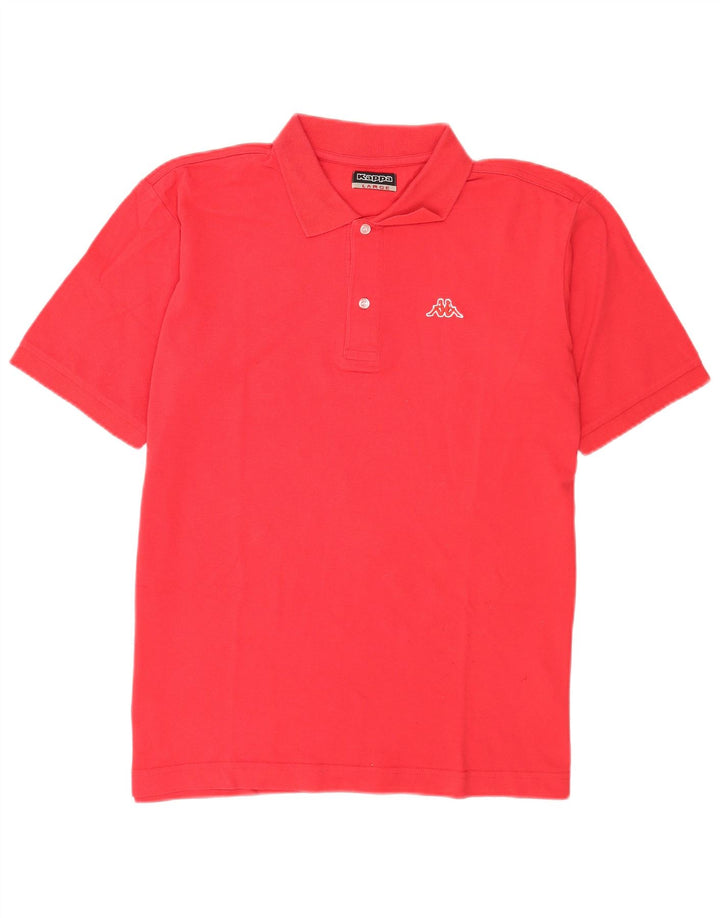 Kappa Herren-Poloshirt, große rote Baumwolle