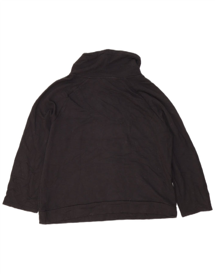Fat Face Damen-Sweatshirt mit Rollkragen, übergroß, Gr. 10, Größe S, Schwarz