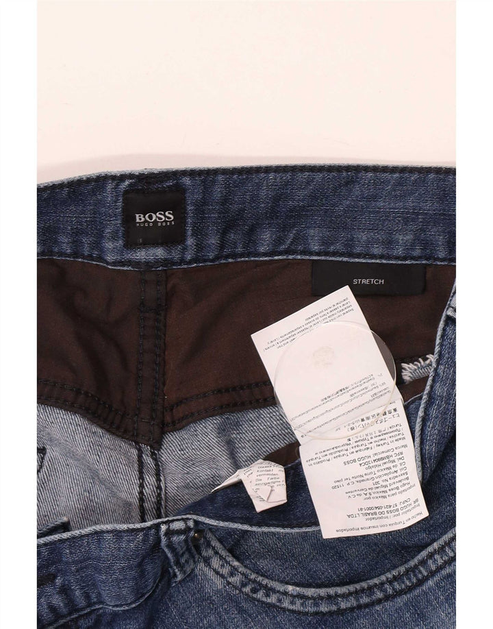 Hugo Boss Herren Stretch Slim Jeans W34 L32 Blaue Baumwolle