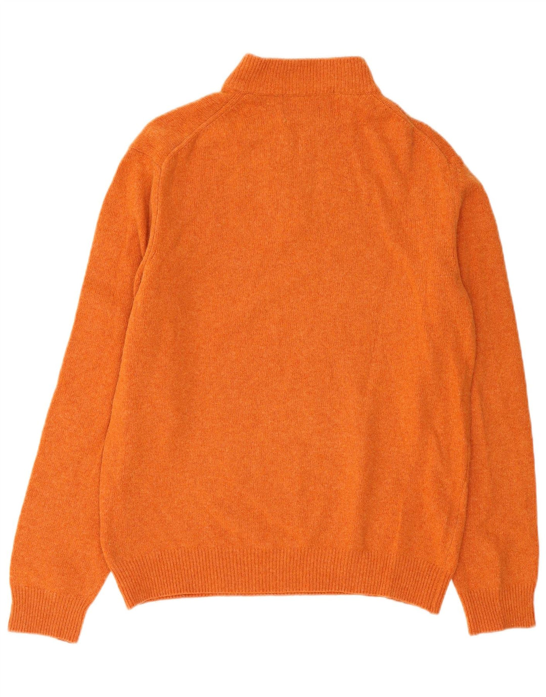 RIFLE Herren-Pullover mit Reißverschluss am Hals, mittelorange Wolle