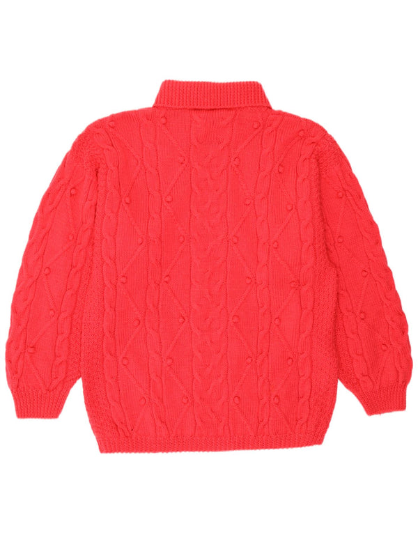 Vintage Damen Rollkragenpullover Pullover UK 18 XL Rosa