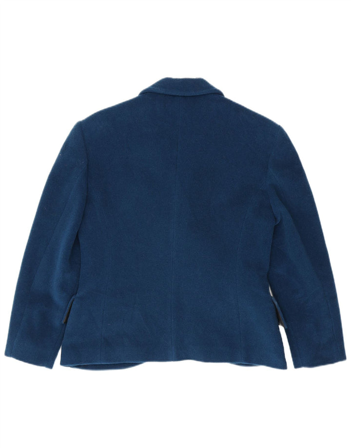 Vintage Damen Zweireihige Blazerjacke IT 46 Groß Marineblau