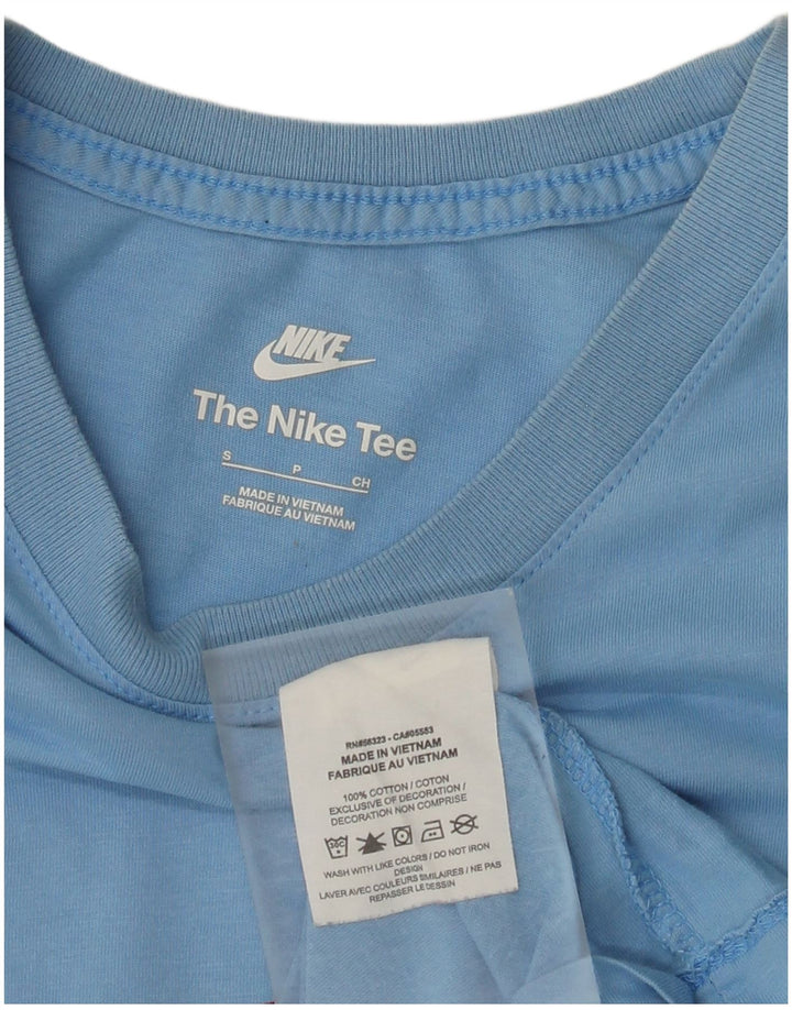Nike Herren-T-Shirt mit Grafik, Größe S, Blau, Baumwolle