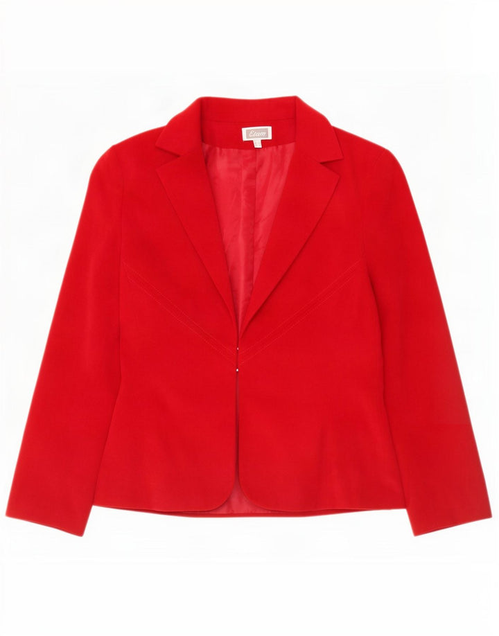 Etam Damen Blazerjacke UK 12 Mittelrotes Polyester
