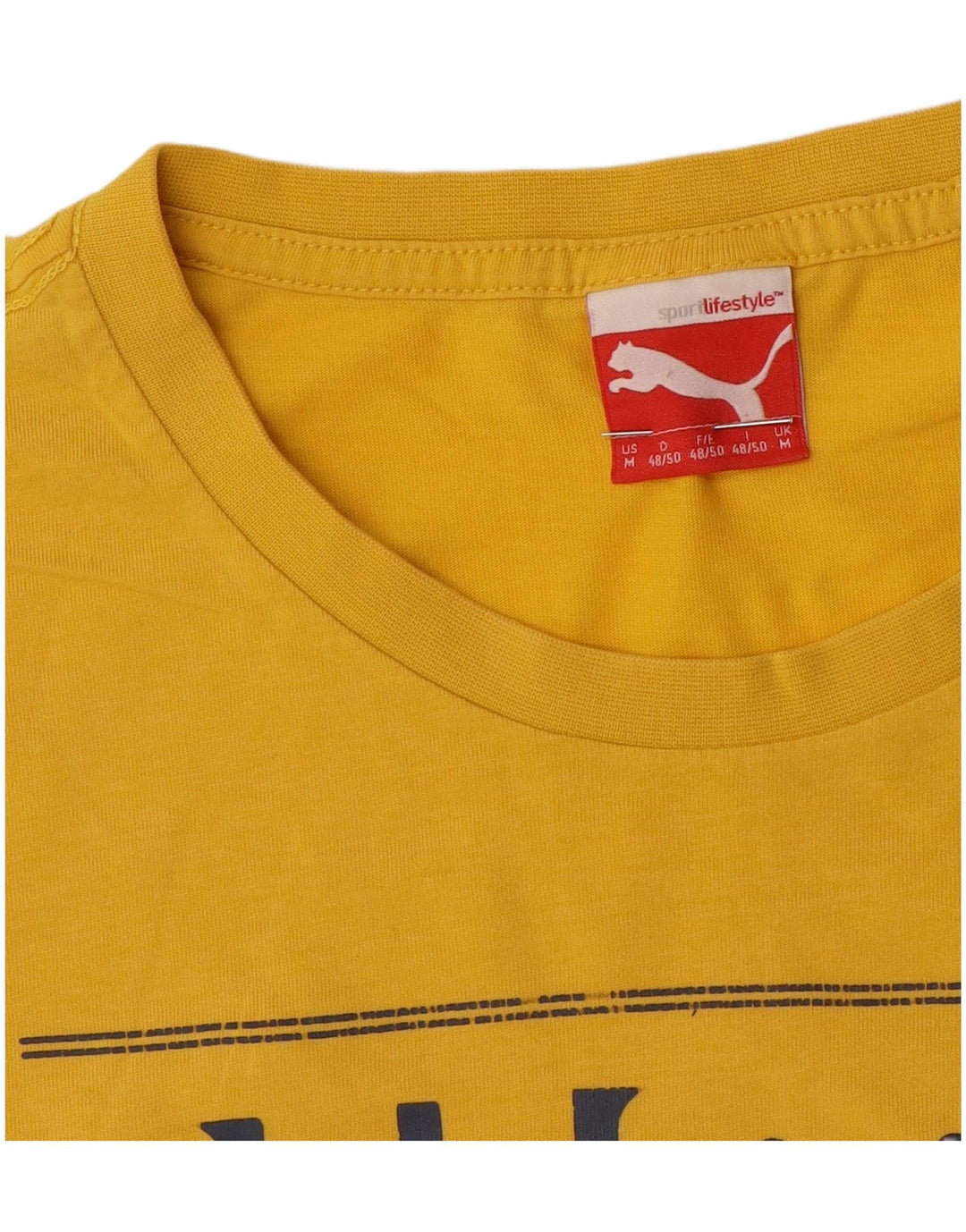 Puma Herren Grafik-T-Shirt-Oberteil Mittelgelb
