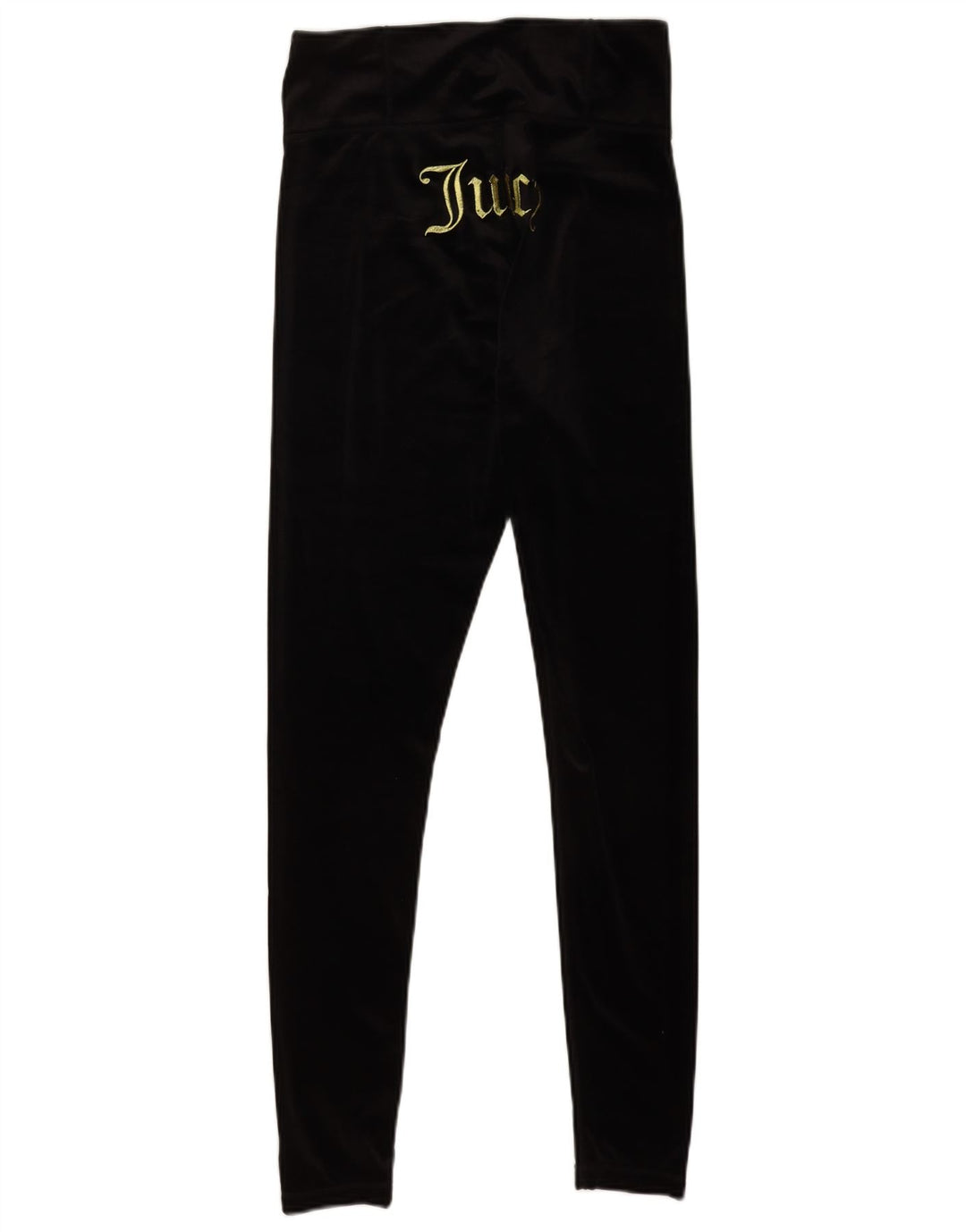Juicy Couture Damen-Leggings aus grafischem Velours, UK 12, Mittelschwarz, Polyester