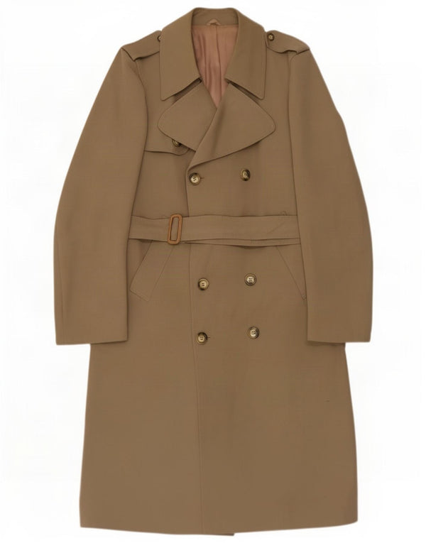 Vintage Womens Trench Coat UK 14 Medium Khaki