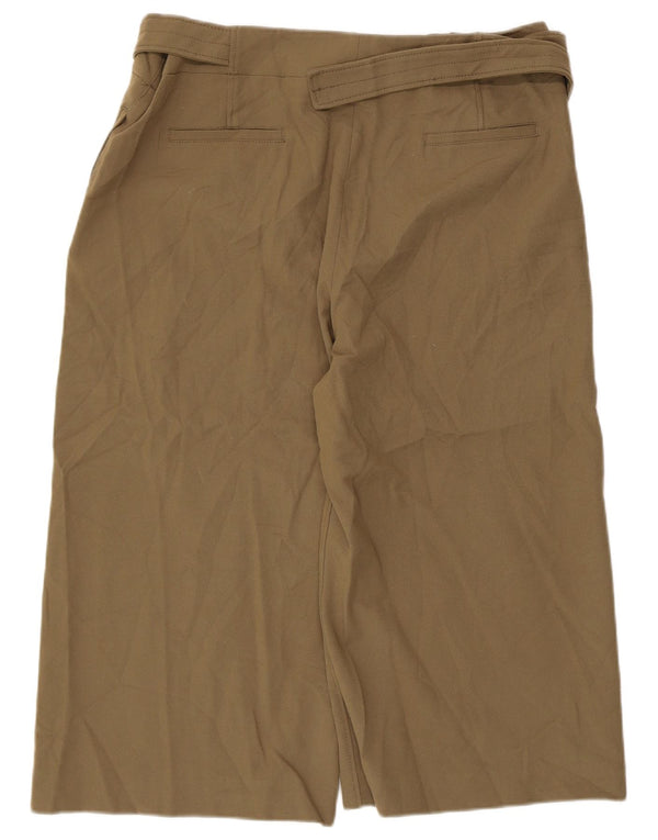 Zara Damen Caprihose 2XL W36 L20 Khaki Polyester