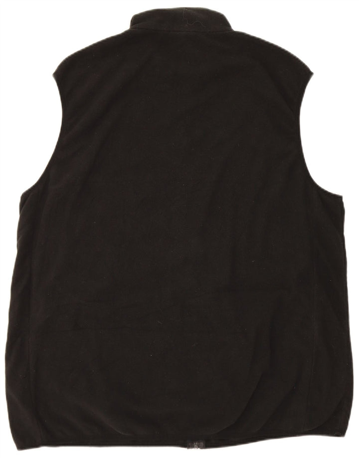 Marks & Spencer Herren Fleeceweste UK 44 2XL Schwarz Polyester