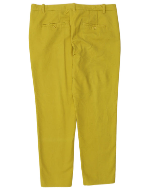 Schmale, kurze Hose von Zara für Damen, EU 40, mittelgroß, W30, L26, gelbe Baumwolle