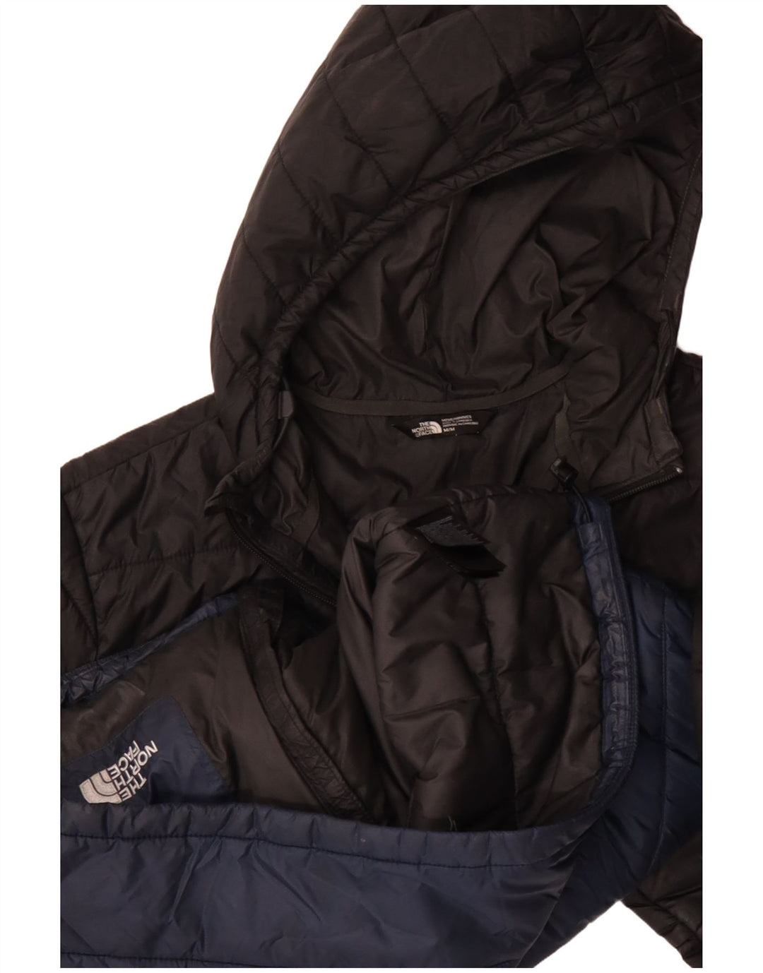 The North Face wattierte Herrenjacke mit Kapuze, UK 38, Mittelschwarz, Polyester
