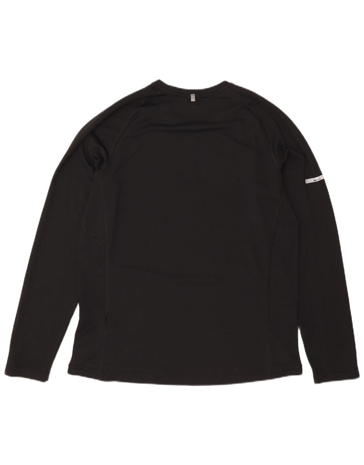 Nike Herren Dri Fit Top Langarm Large Schwarz Polyester