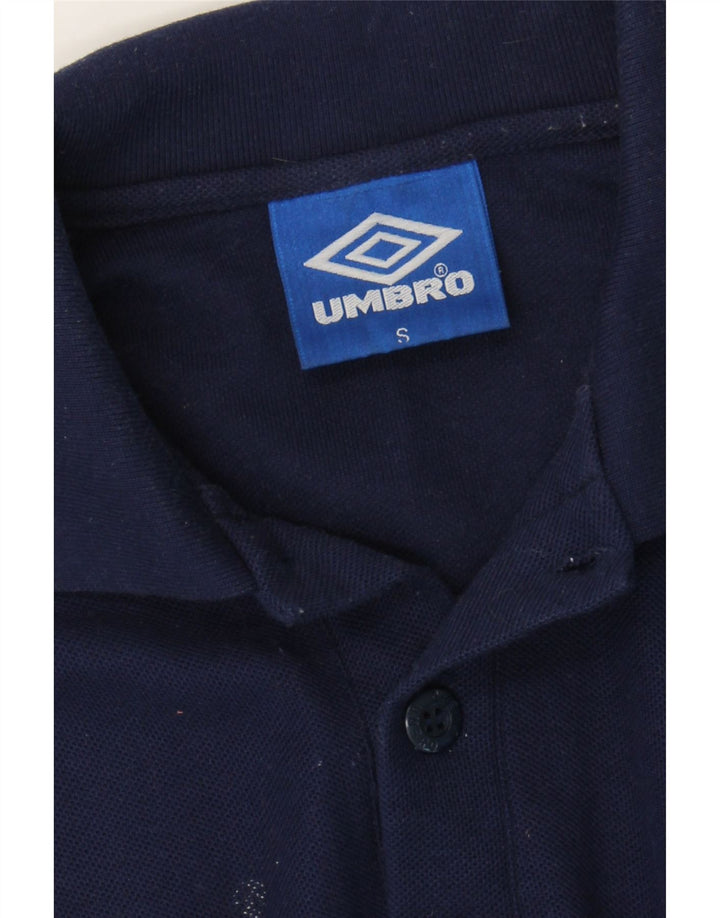 UMBRO Mens Polo Shirt Small Navy Blue Polyester Vintage Umbro and Second-Hand Umbro from Messina Hembry 