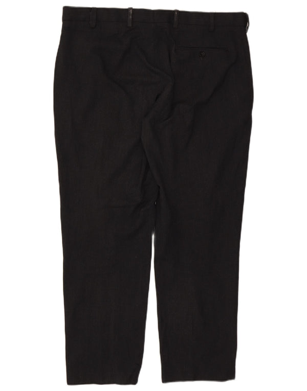 Marks & Spencer Herren-Chinohose mit normaler Passform, W38 L29, schwarzes Polyester