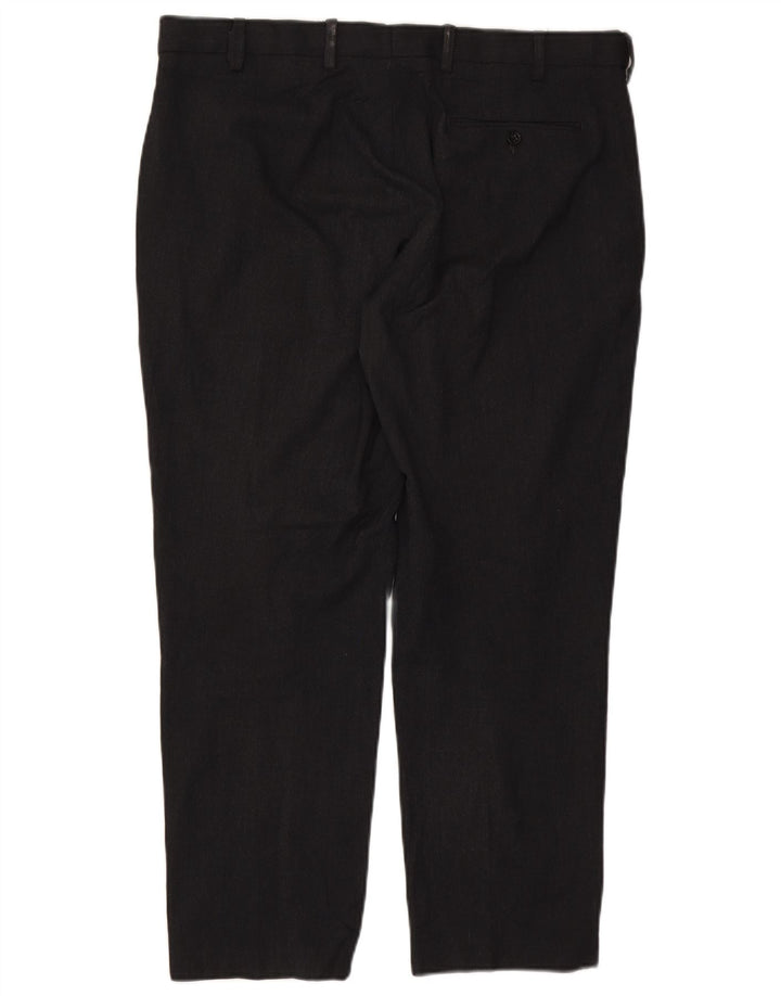 Marks & Spencer Herren-Chinohose mit normaler Passform, W38 L29, schwarzes Polyester