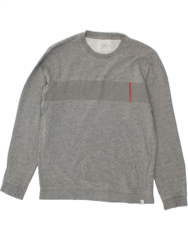 JACK & JONES Mens Graphic Sweatshirt Jumper Medium Grey Cotton Vintage Jack & Jones and Second-Hand Jack & Jones from Messina Hembry 