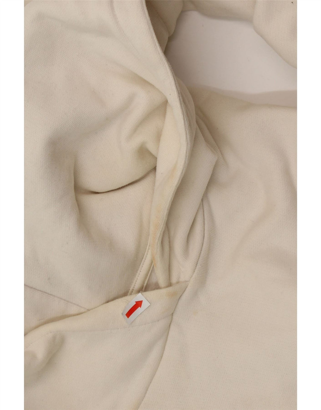 HUGO BOSS Damen-Kapuzenpullover mit Grafik, übergroß, Gr. 10, Größe S, gebrochenes Weiß